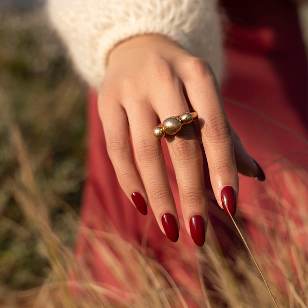 Burgundy gel nails