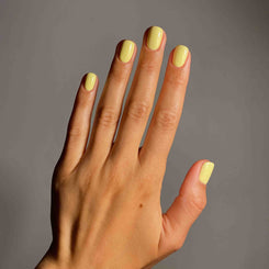 Yellow gel nails
