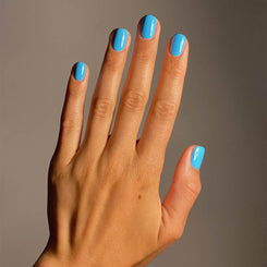 Neon blue gel nails