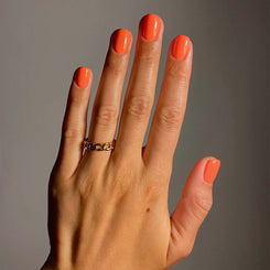 Neon orange gel nails