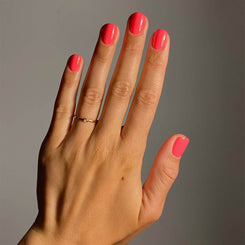 Neon pink gel nails